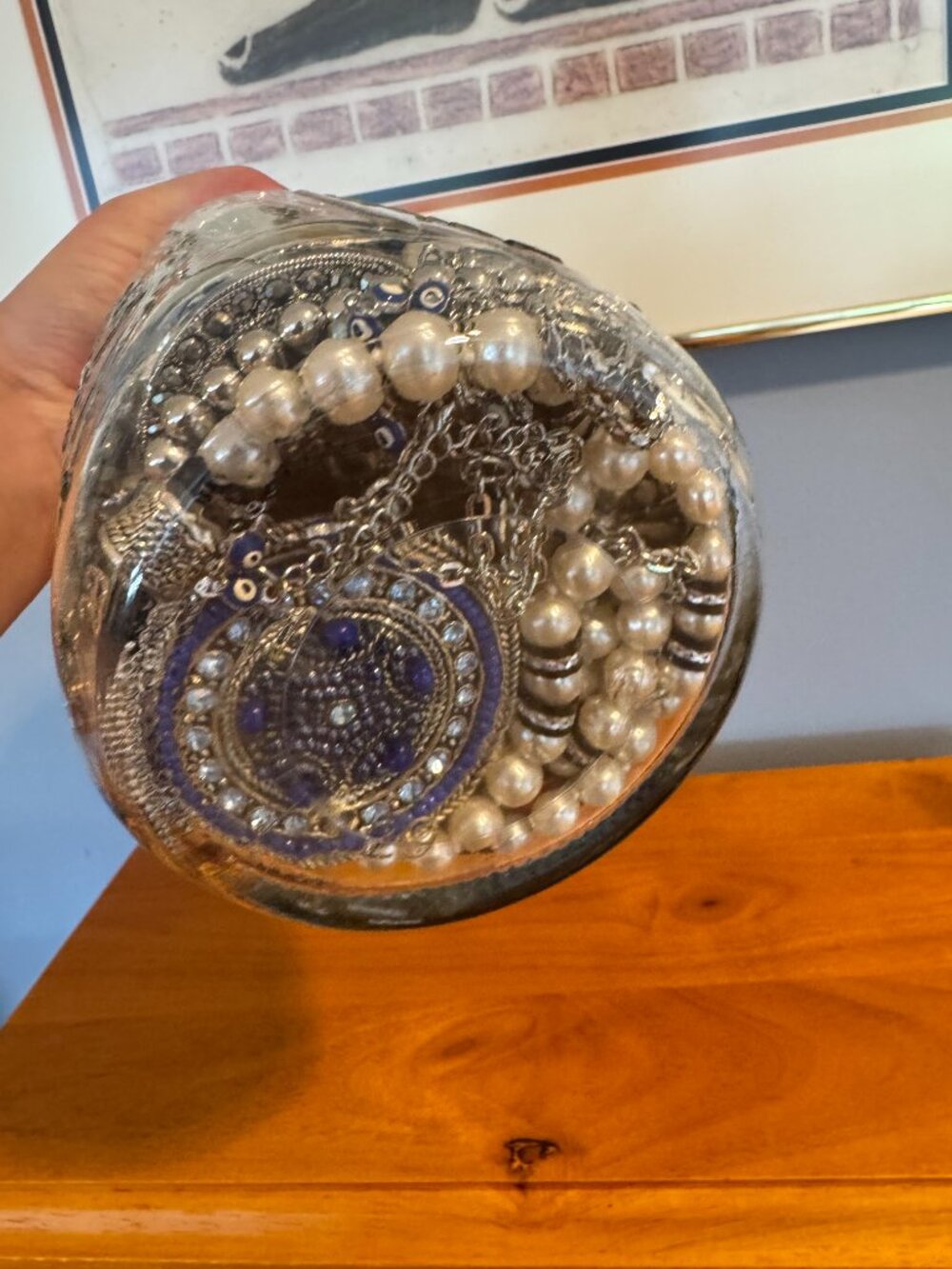 1 Quart Mason Jar Full of Mystery Jewelry 3+lbs! - Picture 9 of 10